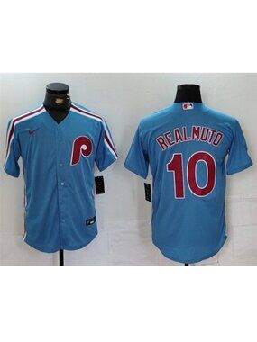 J.T. Realmuto Blue Stitched Jersey